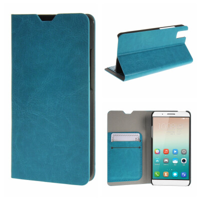 

MOONCASE Case for Huawei Honor 7i Leather Wallet Flip Card Holder Bracket Back Pouch Case Cover Blue