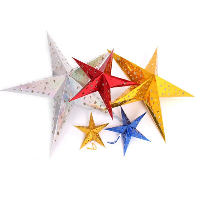 

Pentagram Lampshade Paper Star lantern Hanging Star Colourful Decoration