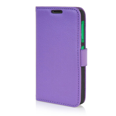 

MOONCASE High quality Leather Wallet Flip Card Slot Pouch Stand Shell Back ЧЕХОЛ ДЛЯ Nokia X Purple