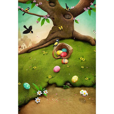 

Easter Festival Photo Backdrop 57FT Vinyl Fabric Cloth Digital Printing Photo Background -3185