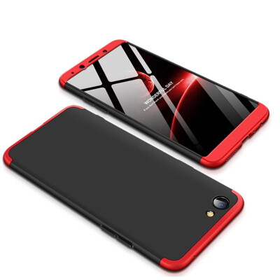 

MOONCASE Three-parts structure design Full Protection Hard Plastic Combination Case for Oppo Realme 1 Black Red