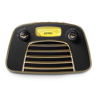 

JONTER M3 Retro Bluetooth Radio Speaker Subwoofer Wireless Mini Portable Outdoor Audio Phone Call Leather Handle Cao Cao Black