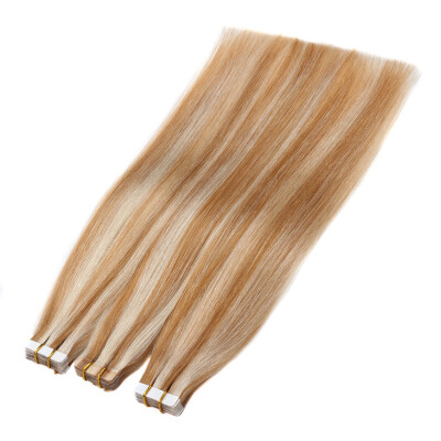 

BHF Hair Tape Hair Extension 100 Virgin Human Hair Double Side Blonde Tape Remy Hair Extensions 25G Piece 20Pcs 40G Per Packag