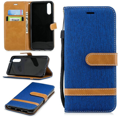 

BEFOSPEY Mixed Colors Denim PU LeatherSoft TPU Card Slot Stand Wallet Case For Huawei P2058"