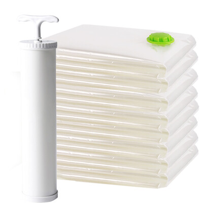 

Space workshop vacuum compression bag travel storage bag luggage Ziplock bag clothes cotton quilt finishing bag waterproof seal moisture-proof 9 piece set hand pump environmentally friendly no smell