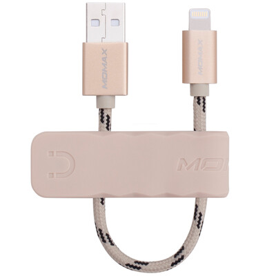 

MOMAX (MOMAX) Apple MFi сертифицированный кабель для передачи данных iphone8 / 7/6 / 6sPlus / X / 5s / SE / iPad зарядная линия нейлон сплетенная 18 см золото