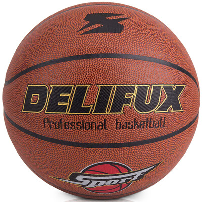 

Deli popular F1109 wearable PU material basketball 7 indoor&outdoor game with the ball orange