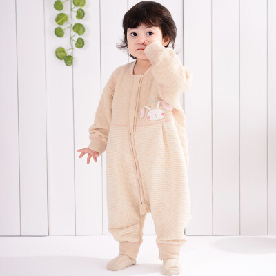 

Will Beilu WELLBER baby color cotton air layer long ears rabbit girl baby legs sleeping bags 85cm