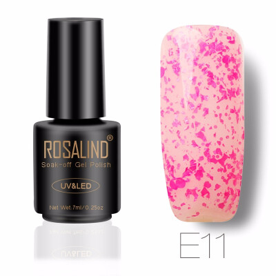 

ROSALIND Gel 1S SNOWFLAKE 7ML Glitter 24 Color Nail Gel Polish LED UV glitter Gel Varnish Soak Off Base Top Coat Needed Nail Art