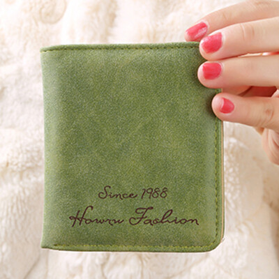 

Candy Color Buckle Student Scrub Multi-Card Paragraph Wallet Bag Simple Women Short Wallet