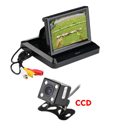

5 дюймов Складной экранный монитор TFT LCD Автомобильный монитор заднего вида с зеркалом заднего вида Парковка + Ночное видение Автомобильная задняя обратная камера Широкий угол