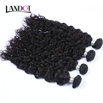 

8A Mongolian Water Wave Virgin Hair Natural Black 100 Human Hair Weave 4 Bundles Mongolian Wet And Wavy Curly Remy Hair Extension