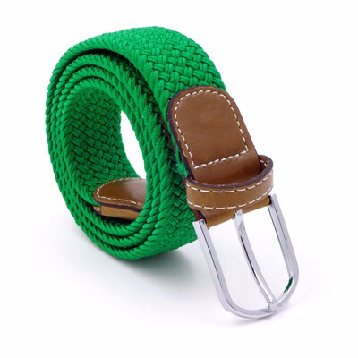 

Women Youth Fashion Casual Pin Buckle Colourful Elastic Canvas Belt