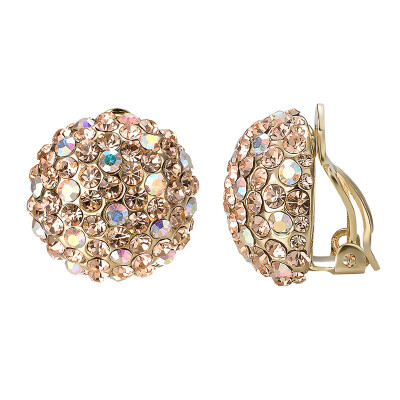 

Yoursfs Clip On Earrings For Women 17mm Large Crystal Rhinestone Statement Clip Earrings