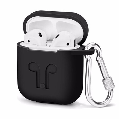 

AirPods Case with Strap Protective Silicone Cover with Carabiner Charging Case for Apple Airpods Accessories