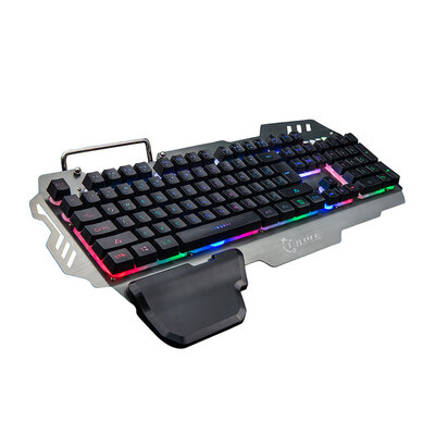 

Keyboard wired usb laptop backlight mechanical feel metal glow game computer keyboard with phone stand