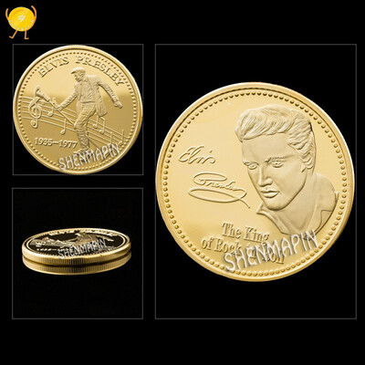 

Elvis Presley The king of Rock & Roll Memorial 1935-1977 Super Music Idol commemorative coins music collectibles