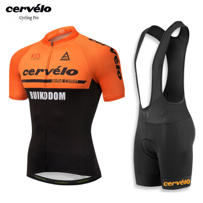 

UCI 2018 pro team Cervelo mens summer short sleeve cycling jersey bib shorts kit breathable Bicycle jersey MTB bike clothing