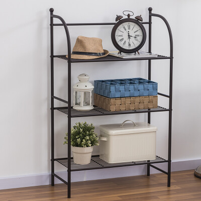 

Ou Runzhe rack kitchen three-tier rack floor bronze black