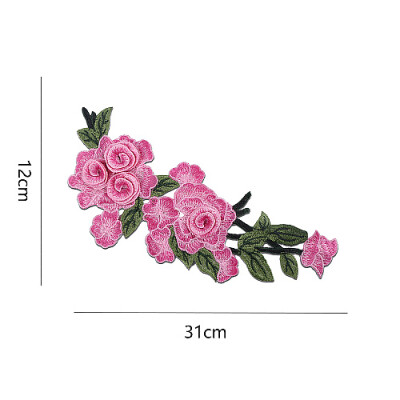 

Sunbling 3d embroidered patch plants flowers clothes patches decals DIY for clothing sewing wedding dress lace applique