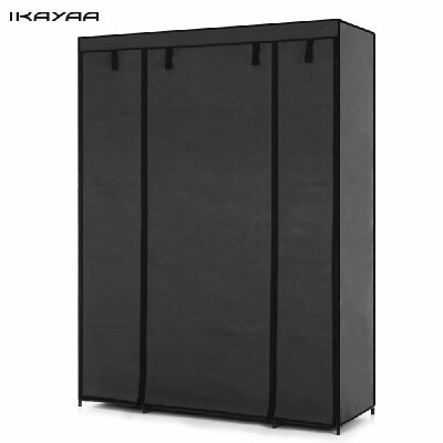 

Ship from USA IKAYAA Modern Portable Fabric Closet Storage Organizer Roll Up Clothing Wardrobe Cabinet Clothes Hanger