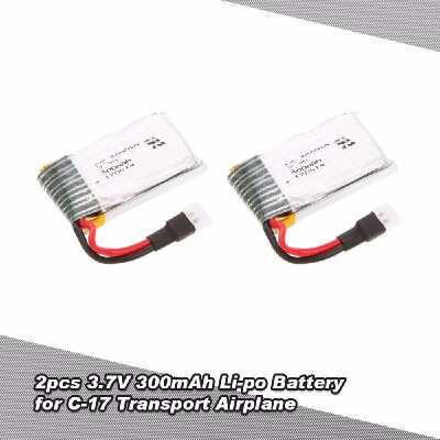 

2pcs 37V 300mAh Li-po Battery for C-17 24G 2CH 373mm Wingspan RC Airplane Transport Aircraft