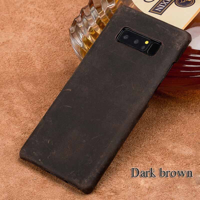 

Genuine Leather Phone Case For Samsung Note 8 Case Crazy Horse Leather Back Cover For S7 S8 Plus Case
