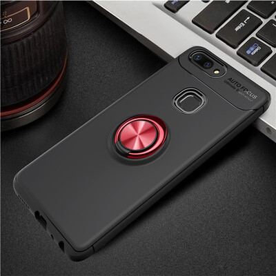 

Vivo X20X20 Plus Luxury Metal Ring Magnetic Bracket Shockproof Cooling TPU Phone Case