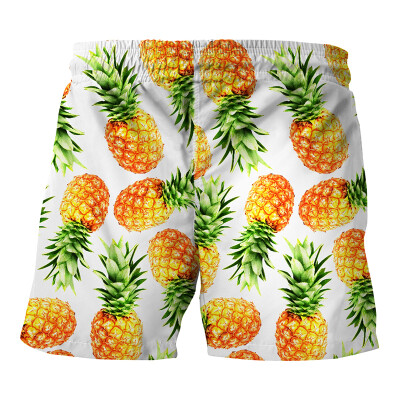 

2018 summer new Ouma swim trunks creative pineapple print beach pants tide brand street casual large size pants men