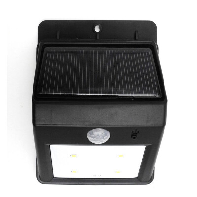 

MyMei Motion Sensor Outdoor Triangle Solar power Light 4 LED Outdoor Waterproof Light