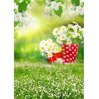 

Green Fog Easter Festival Photo Backdrop 57FT Vinyl Fabric Cloth Digital Printing Photo Background s-616