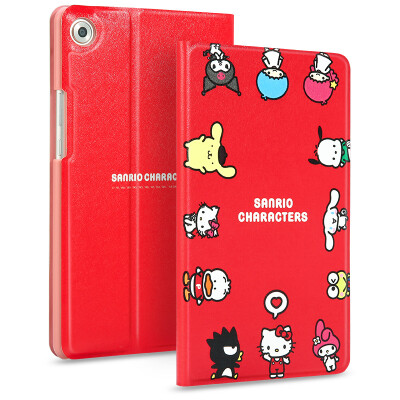 

Hello Kitty Huawei M5 Cover 84-inch Tablet Case Cartoon Drop-proof Stand Holster Happy Surround Red