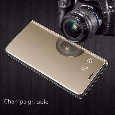 

Goowiiz Phone Case For Oppo F7R15 Luxury Slim Mirror Flip Shell Stand Leather Smart Cover