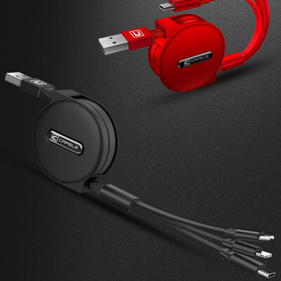 

Cafele 12m Micro USB Type C 3 in 1 Phone Cable Fast Charging Data Cable Android Charger Cables Apple data transfer