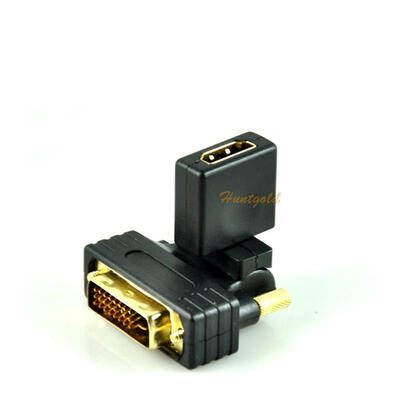 

New Cool 241 Pins DVI-D Male to HDMI Female MF Converter Adapter 180 Degree Rotation
