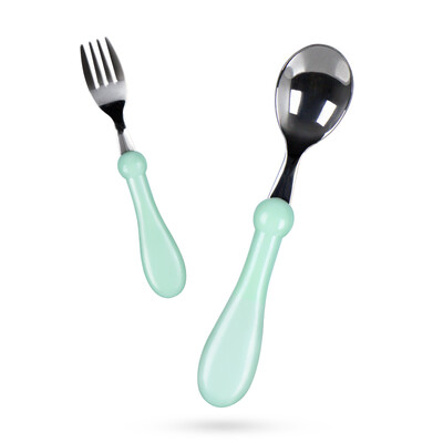 

Xinmiao Xinmiao childrens stainless steel food supplement cutlery set combination baby cutlery training spoon practice fork baby learning spoon