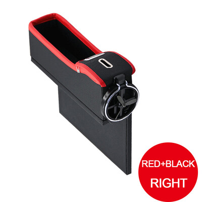 

Car Seat Crevice Storage Box Coin Collector Cup Holder PU Car Storage Box Organizer Gap Slit Filler Stowing Tidying Accessories