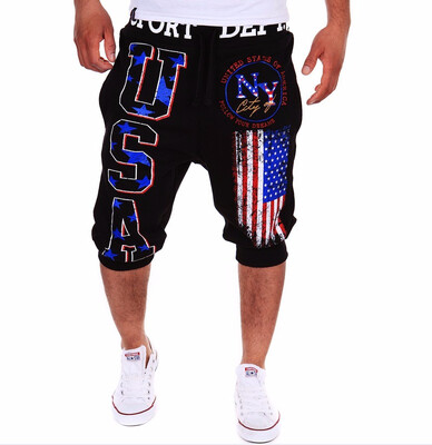 

HotMens Brand Fashion Printing PantsOutdoor Fitness PantsFashion Cotton Casual Pants