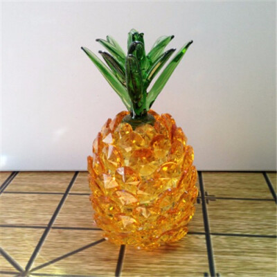 

Crystal pineapple crafts figurines living room lucky wishful mascot pineapple gifts home creative decorations Feng Shui ornaments