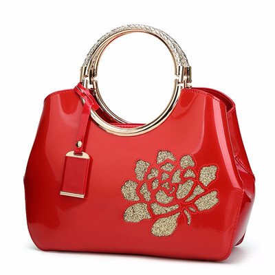 

CAROLING ANGEL Bright Solid Patent Leather Women Fashion Bags Ladies Simple Luxury Handbags Casual Shoulder Messenger Bags Totebag