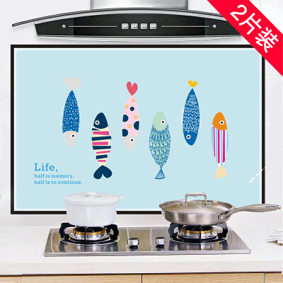 

Ink fish fume stickers every year fish 6090cm two pieces 2678 kitchen tile stickers oil stickers kitchen oil stickers high temperature fume stickers stove hood stickers