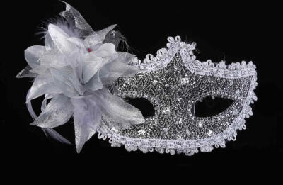 

FANLUS Masquerade Mask for Women Mardi Gras Mask with Flower White Lace hollow out princess mask