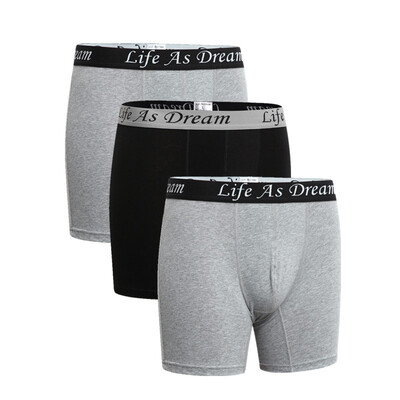 

High Quality Cotton Antibacterial Comfortable Long Leg Short Leg Mens Boxers Shorts Male Underpants Man Underwear 3 pack