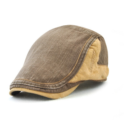 

Jamont Mens Vintage Cotton Newsboy Cap Summer Autumn Duckbill Visor Cabbie Ivy Peaked Cap Baker Boy Boina Casual Flat Beret Hat