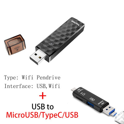 

Original SanDisk Connect Wireless Stick USB Flash Drive SDWS4 Wi-Fi USB 20 16GB 32GB 64GB 128GB 200GB 256GB U Disk for Wifi