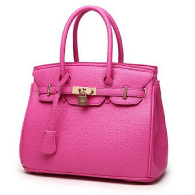 

Vogue Star Luxury Lock Rivet Ladies Leather Tote Bag 2018 New Designer Handbags High Quality Women Shoulder Messenger Bag LS312