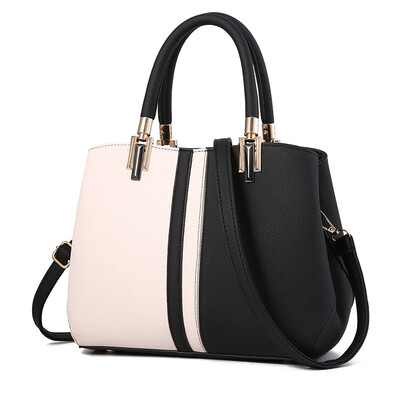 

Fashion Womens Handbag Simple Large Bags Contrast Color Shoulder Messenger Bag