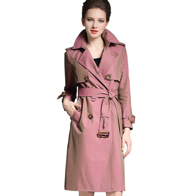 

BURDULLY Luxury England Long Double Breasted Trench Coat Woman 2018 Autumn Winter Fashion Trench Coat High Quality abrigo mujer