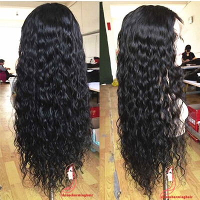 

Hot sale water Wave top grade 100 Human Hair lace front wig&Full lace wigs for black women Large Stock can ship immediately