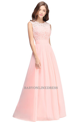 

Elegant Country Style Mint Green Long Lace Pink Bridesmaid Dresses 2018 Chiffon Prom Dresses Wedding Party Gown